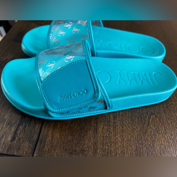 Jimmy Choo Malibu Fitz Monogram Sandals, Size 7 - Picture 7 of 8